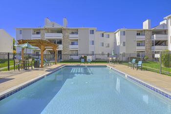 Extensive resort inspired pool deck